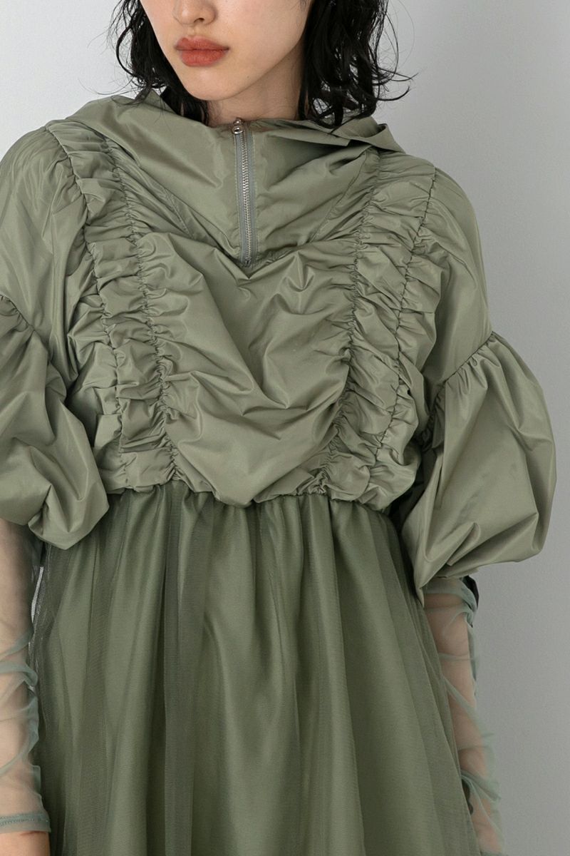 TULLE BUBBLE DRESS/KHAKI | CEREΛL