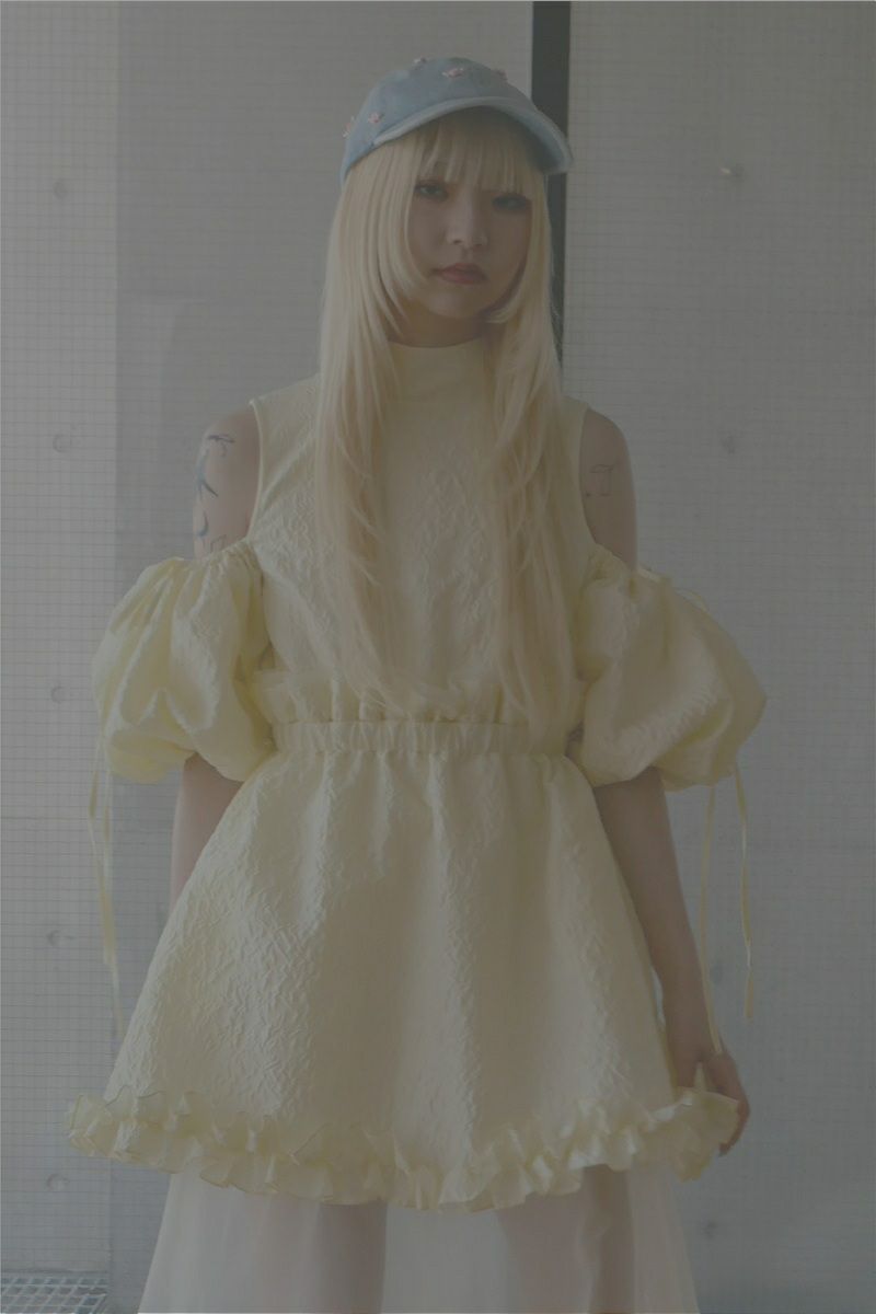 【月末セール】CEREAL シリアル ROMANTIC GRACEFUL ドレス ROMANTIC GRACEFUL DRESS/YELLOW △残り1点 | CEREΛL